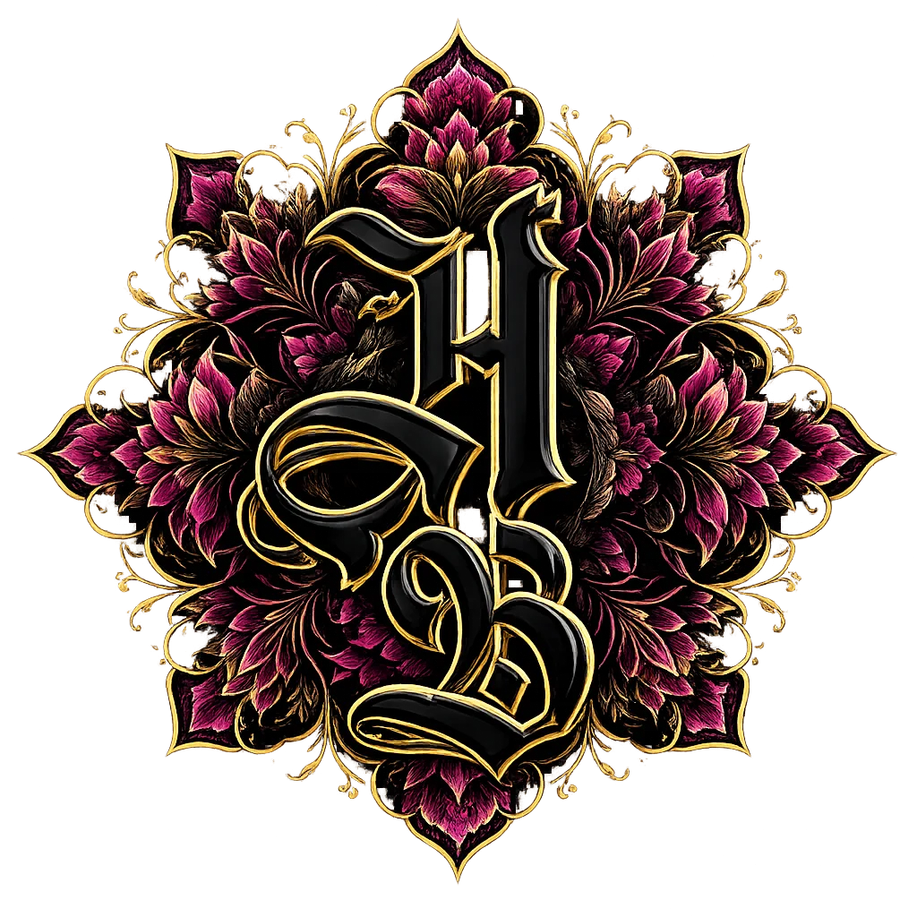 HB monogram — Heather Baldwin geometric floral logo